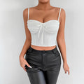 Damen Crop-Top mit raffinierten Rüschendetails