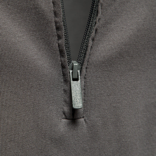 Herren Langärmliges Poloshirt mit modischem Reißverschluss und angenehmer Baumwollmischung R&B