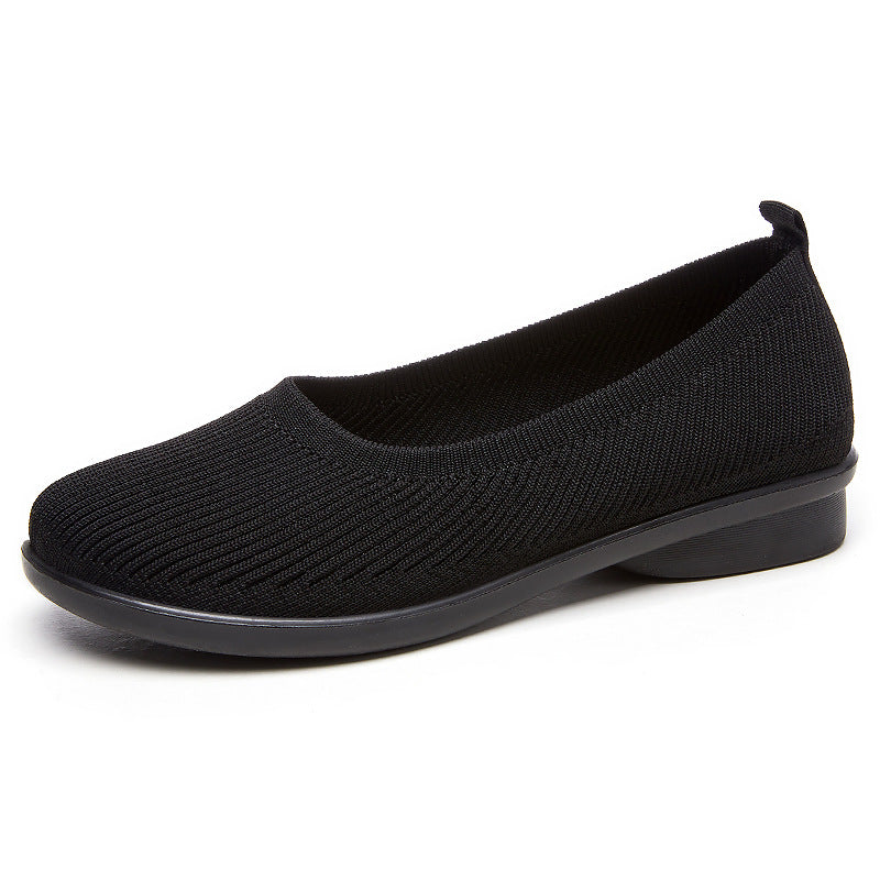 Damen Bequeme sowie atmungsaktive Strick-Ballerinas R&B