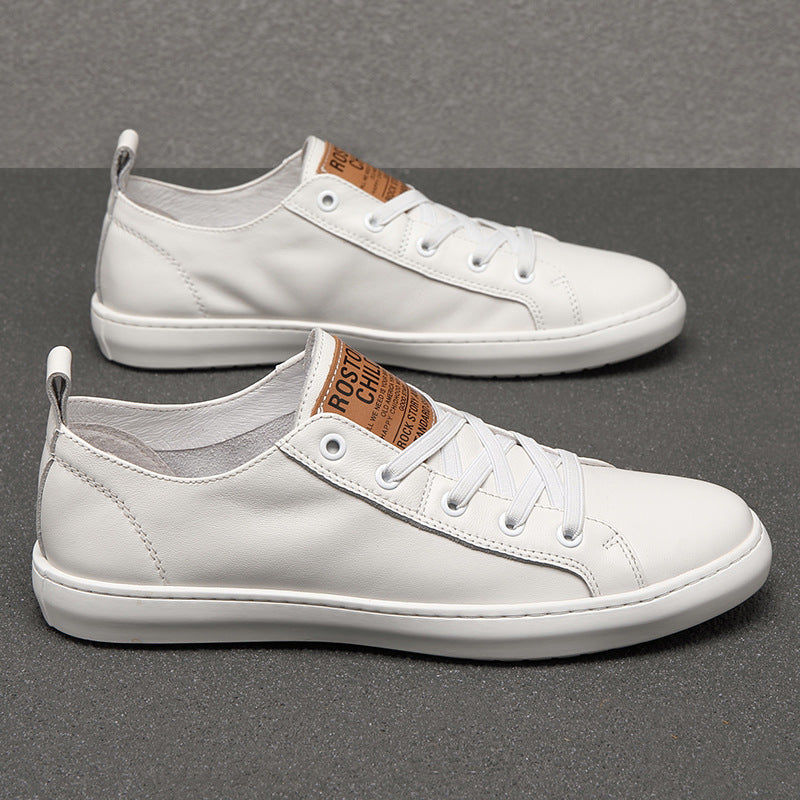 Damen elegante und bequeme Leder Sneakers mit atmungsaktivem Innenfutter R&B