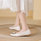 Damen Elegante Ballerinas mit funkelndem Schmuckdetail R&B