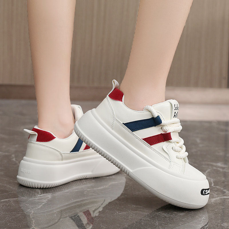 Damen Sportliche Plateausneaker mit modischen Akzenten und atmungsaktiver Sohle R&B