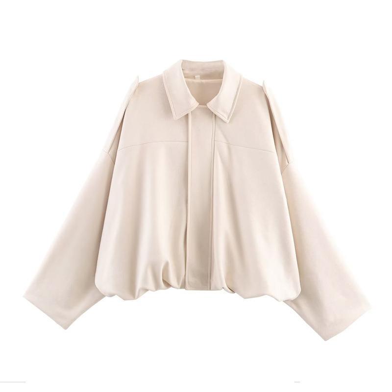 Damen Freizeitjacke im modischen Oversized-Design mit praktischen Taschen R&B