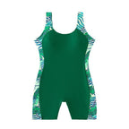 Damen Sportlicher Einteiler Badeanzug mit floralem Design R&B