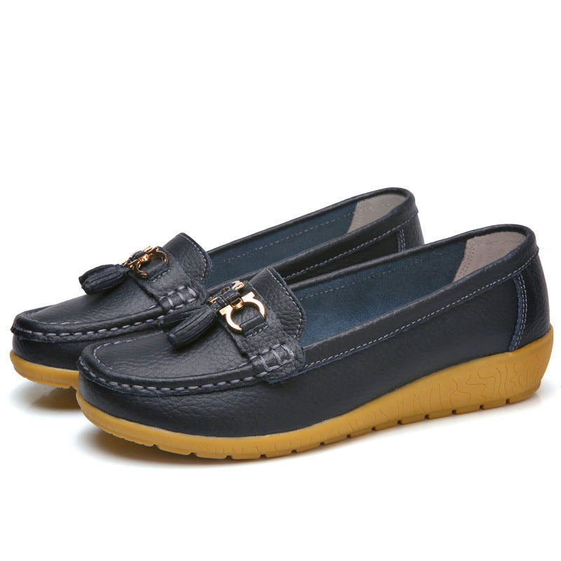 Damen Mokassins mit eleganter Quastenverzierung und rutschfester Sohle