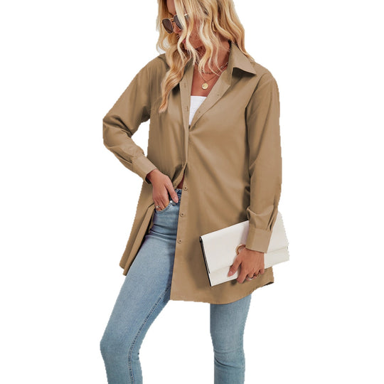 Damen Hemdbluse mit elegantem Oversized-Schnitt und klassischen Knopfdetails R&B