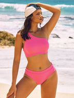Damen asymmetrisches Bikini-Set mit sportlichem Design