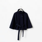 Damen Relaxed Fit Umhangjacke mit Bindegürtel R&B