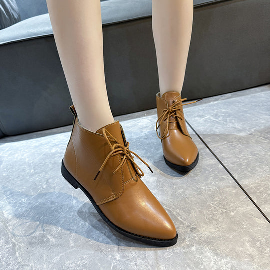 Damen elegante Stiefeletten mit spitzem Zehenbereich und hochwertigem R&B