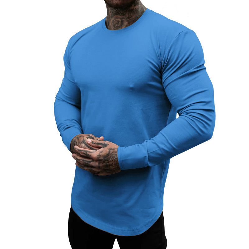 Herren Langarmshirt aus weichem Baumwollmix mit modernem Schnitt und Rundhalsausschnitt R&B