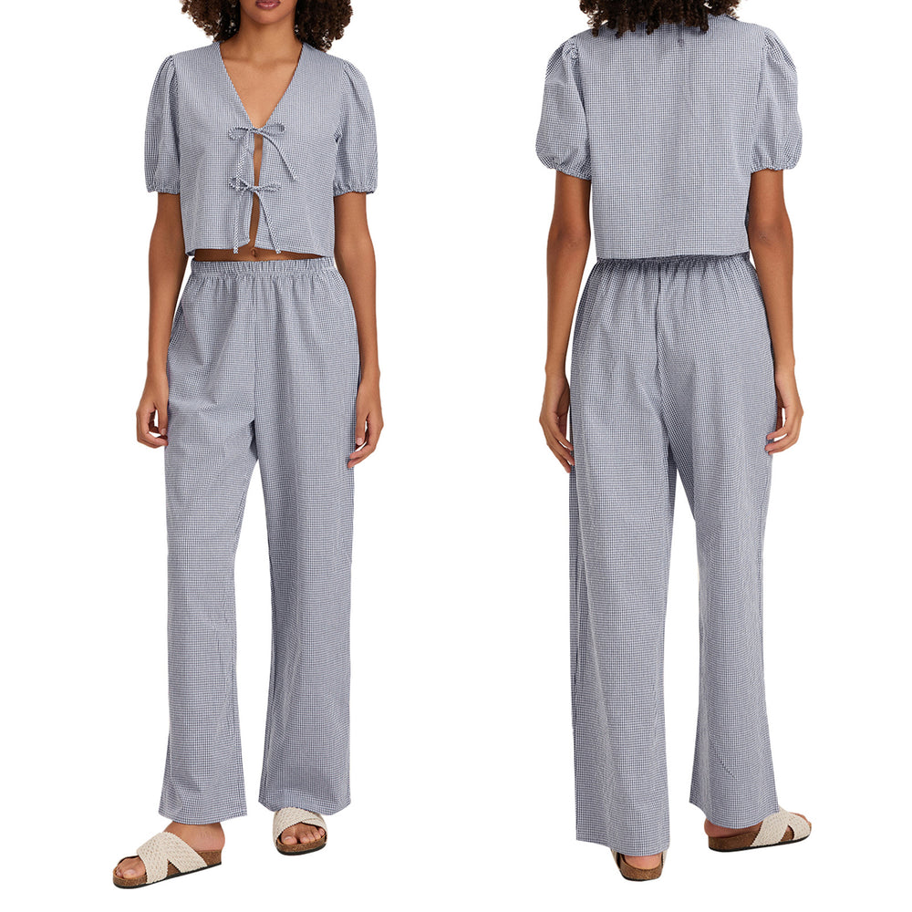 Damen luftiges Sommer-Jumpsuit mit Raffung R&B