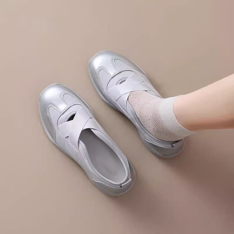 Damen Komfortable Slip-On Sneakers mit elastischem Riemen und weich gepolstertem Innenfutter R&B
