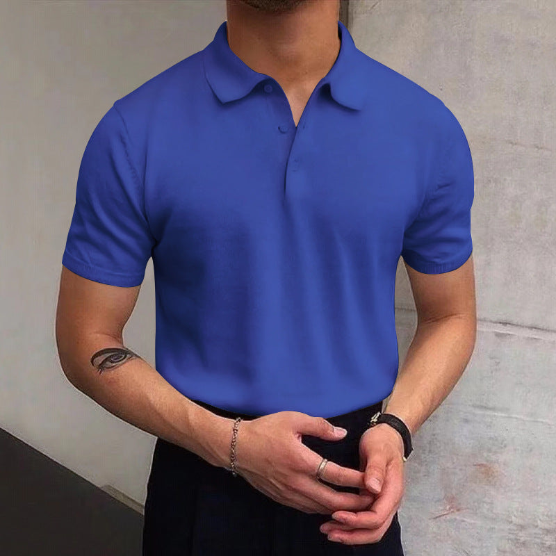 Herren Polo-Shirt aus atmungsaktiver Baumwolle mit elegantem Kragen R&B