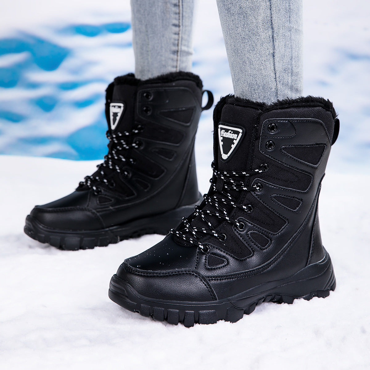 Damen Winterboots mit isolierendem Futter und rutschfester Laufsohle