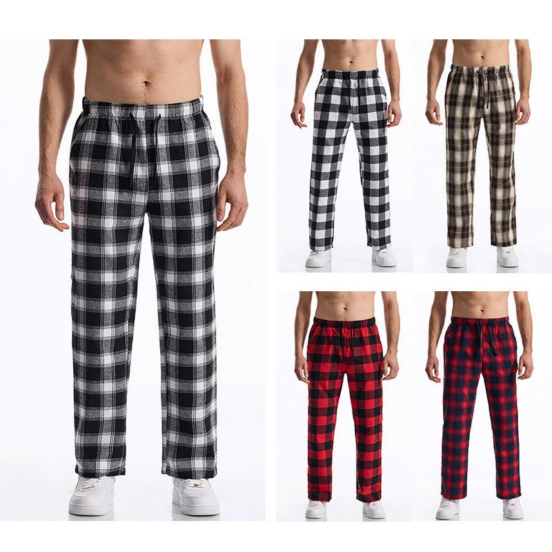Herren komfortable Karohose R&B