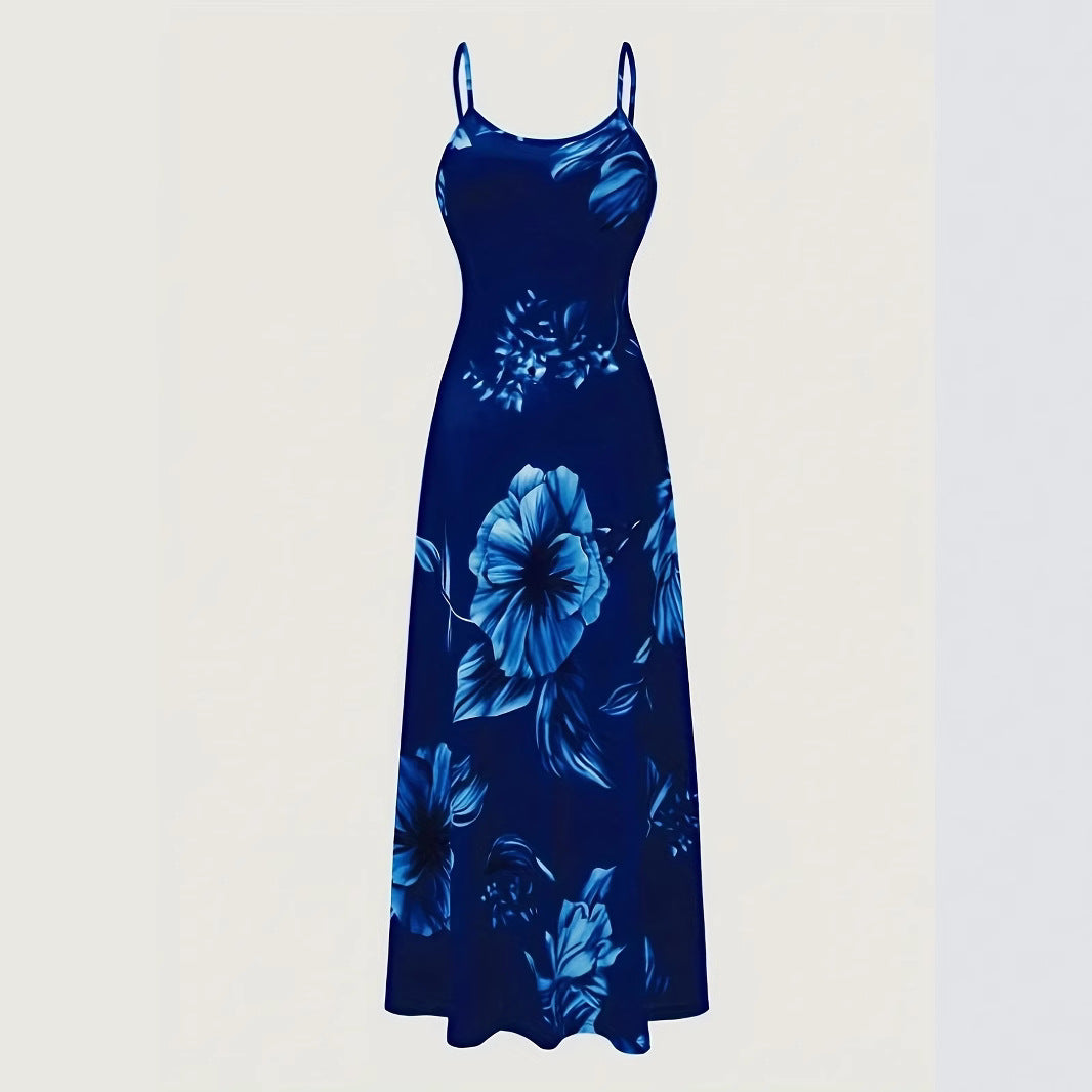 Damen Maxikleid mit elegantem floralem Druck und modischem Schnitt R&B