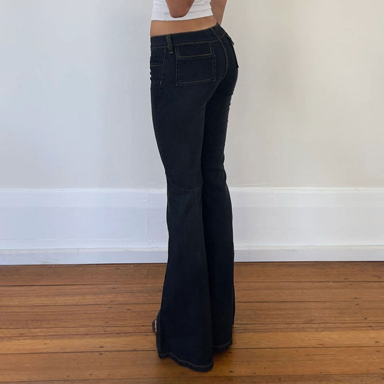 Damen High-Waist Schlagjeans mit klassischem Schnitt R&B