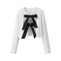 Damen modische Kurzjacke mit eleganten BindR&Bändern R&B