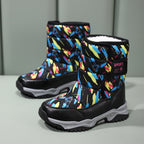Damen isolierte Winterstiefel mit rutschfester Profilsohle und atmungsaktivem Innenfutter