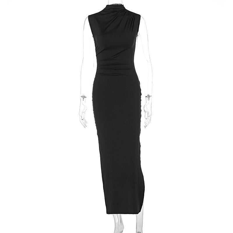 Damen Elegantes Wickelkleid mit figurbetontem Schnitt und hohem Schlitz R&B