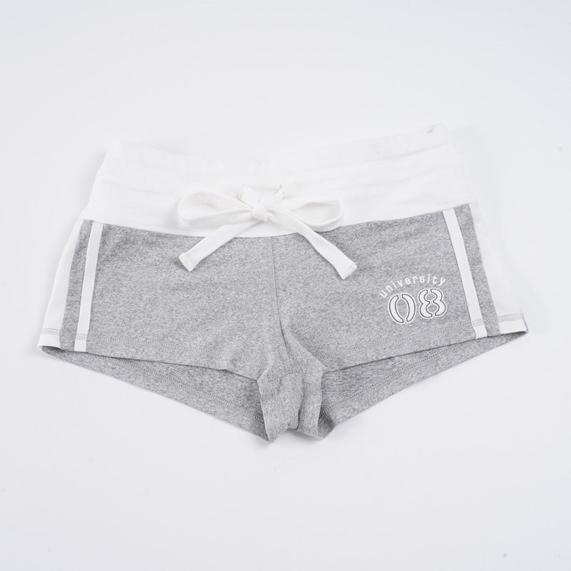 Damen Freizeitshorts mit elastischem Bund und dekorativem Bindegürtel R&B
