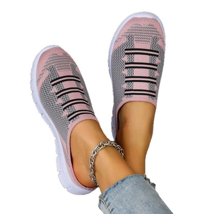 Damen bequeme Slipper mit innovativem Strickdesign R&B
