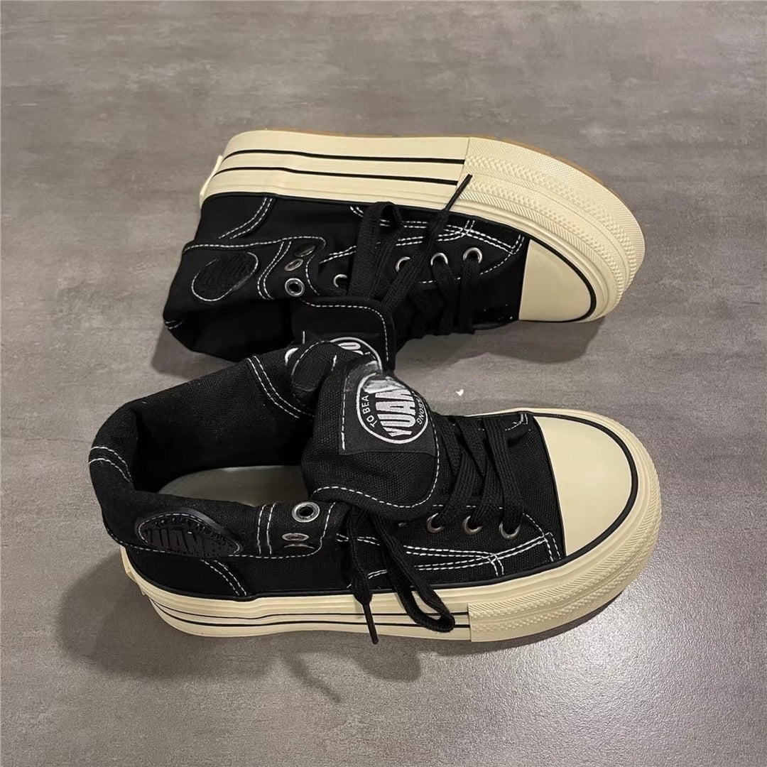 Damen Hohe Sneaker mit coolem Vintage-Design und praktischer Schnürung R&B