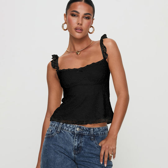 Damen Spitzen Top R&B