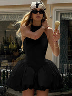 Damen Verspielt geschnittenes Cocktailkleid mit voluminösem Rock R&B
