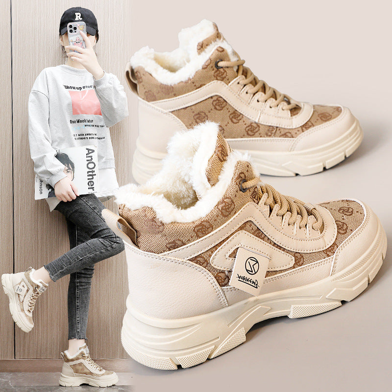 Damen hohe Winterstiefel mit kuscheligem Innenfutter und rutschfester Sohle R&B