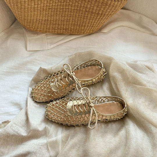 Damen Netzschuhe mit Schnürung und atmungsaktiver Sohle R&B