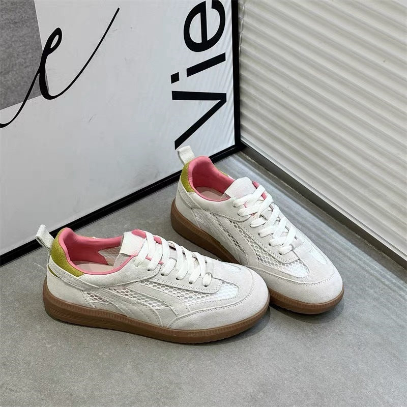 Damen sportive Sneaker mit atmungsaktiver Oberflächenstruktur und weicher Sohle R&B