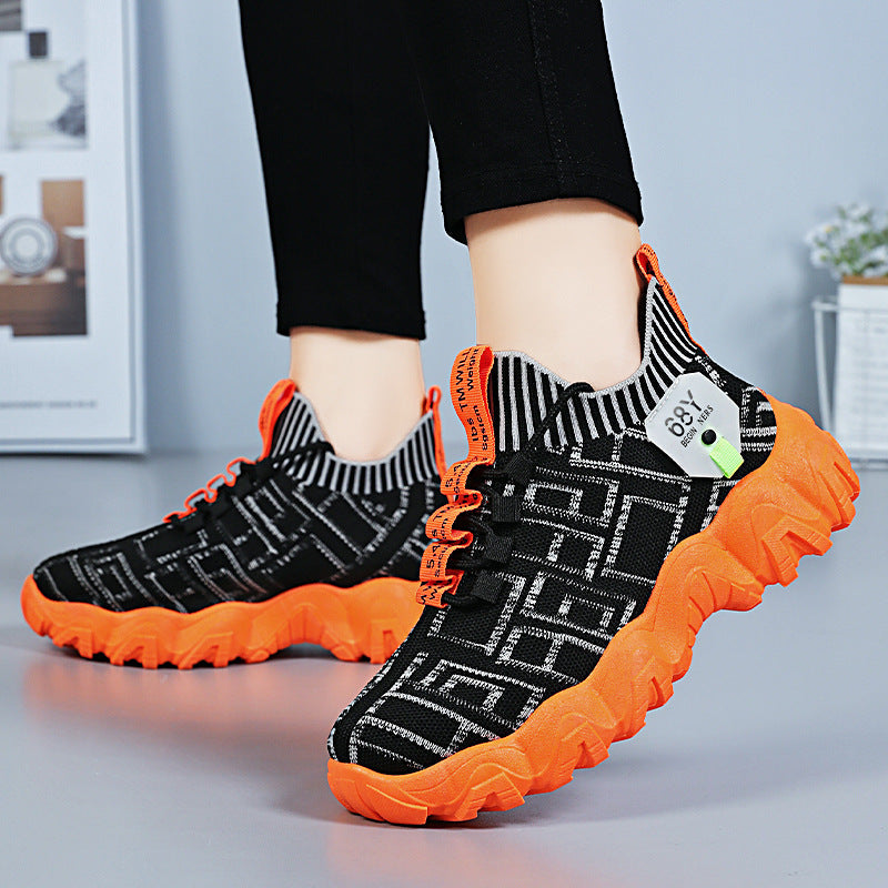Damen Sportliche Sneaker mit rutschfester Sohle und atmungsaktiver Obermaterialstruktur R&B