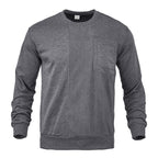 Herren nan strukturiertes Sweatshirt mit Brusttasche und geripptem Vorderpanel R&B