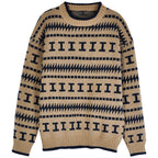 Damen Strickpullover mit modernem geometrischem Muster R&B