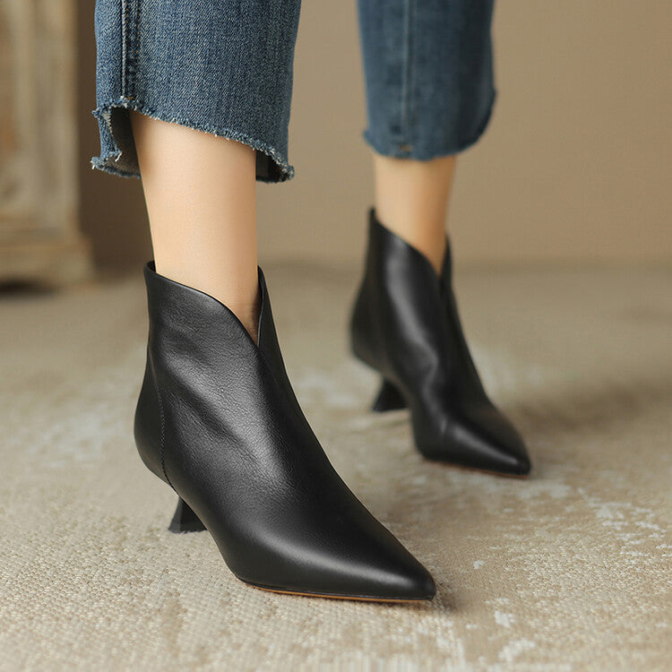 Damen nan spitze knöchelhohe Stiefelette mit niedrigem Pfennigabsatz und seitlichem Reißverschluss R&B