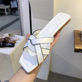 Damen Komfortable Badesandalen mit geflochtenem Riemendesign R&B