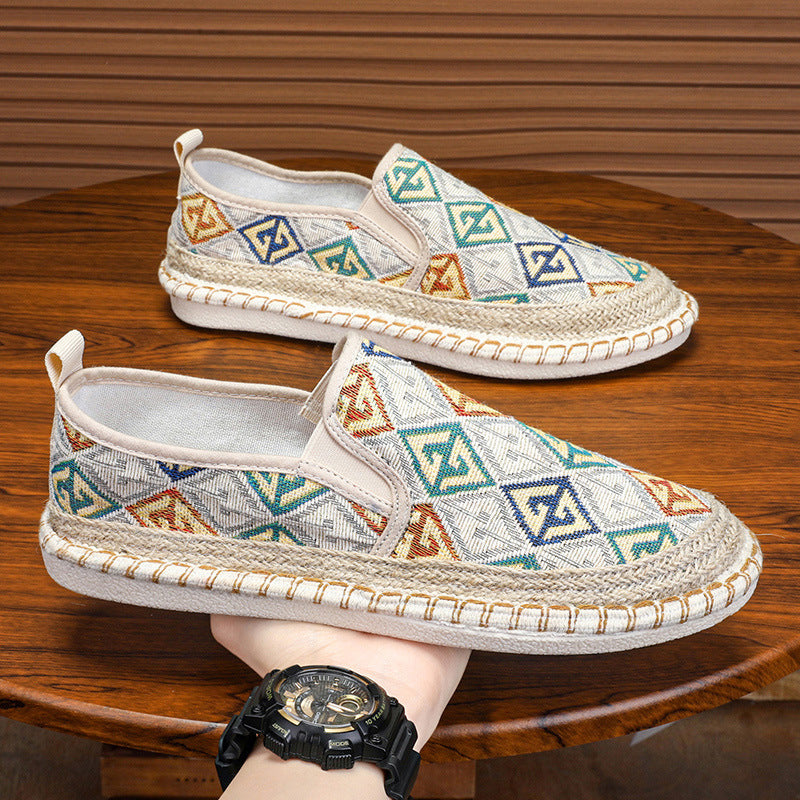 Damen Slip-On Espadrilles mit kunstvoller Stickerei