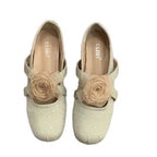 Damen elegante Ballerinas mit dekorativen Blütenapplikationen R&B