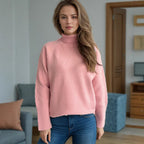 Damen Rollkragenpullover mit strukturiertem Design und Glitzerakzenten R&B