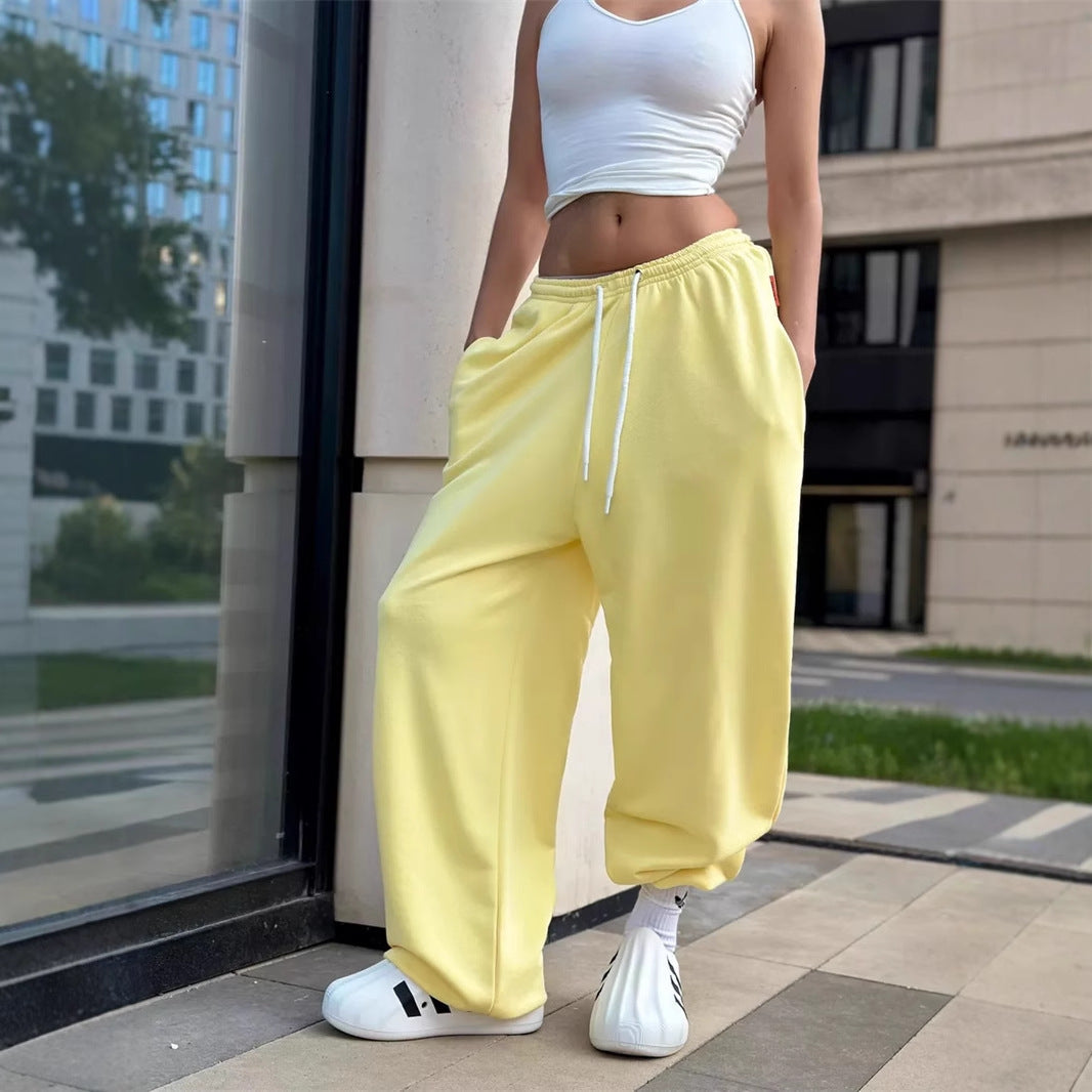 Damen Bequeme Freizeithose mit weitem Schnitt und elastischem Bund R&B
