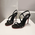 Damen elegante High Heel Sandalen mit funkelnder Strassverzierung R&B