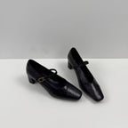 Damen Elegante Slingback-Pumps aus hochwertigem Leder mit komfortablem Blockabsatz