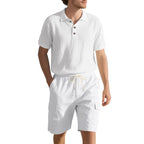 Herren Freizeit-Set mit atmungsaktivem Polo-Shirt und komfortablen Shorts R&B