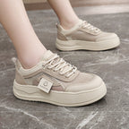 Damen sportliche Sneakers mit atmungsaktivem Mesh und dämpfendem Sohlenprofil R&B