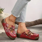 Damen Bequeme Blumensandalen mit ergonomischem Fußbett und modischen Akzenten EB