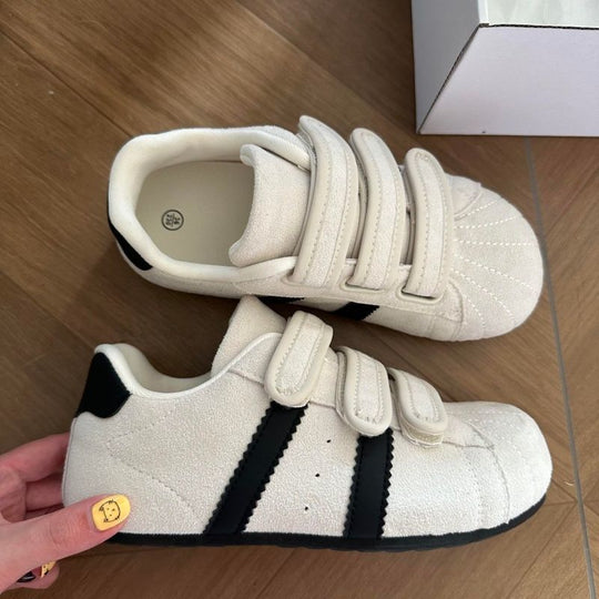 Damen Sneakers mit praktischem Klettverschluss und weichem Wildleder-Obermaterial R&B