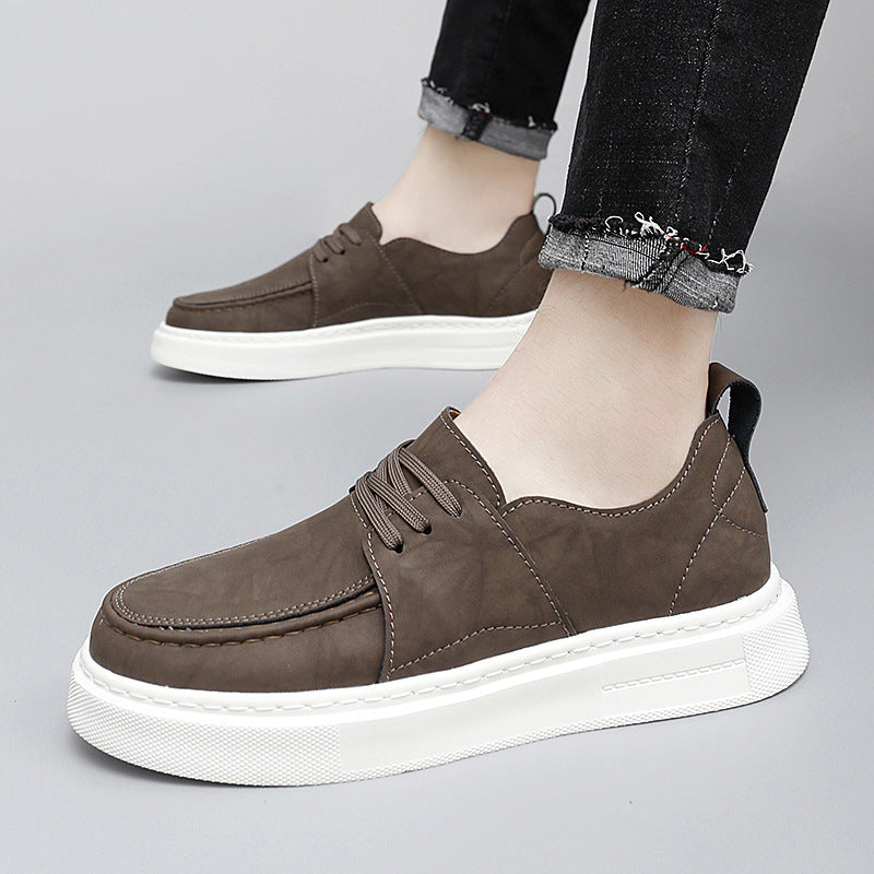 Damen Modische Leder Sneakers im sportlichen Design R&B