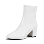 R&B | Damen Stiefeletten Schicke Quadratische Zehenpartie, Niedriger Absatz
