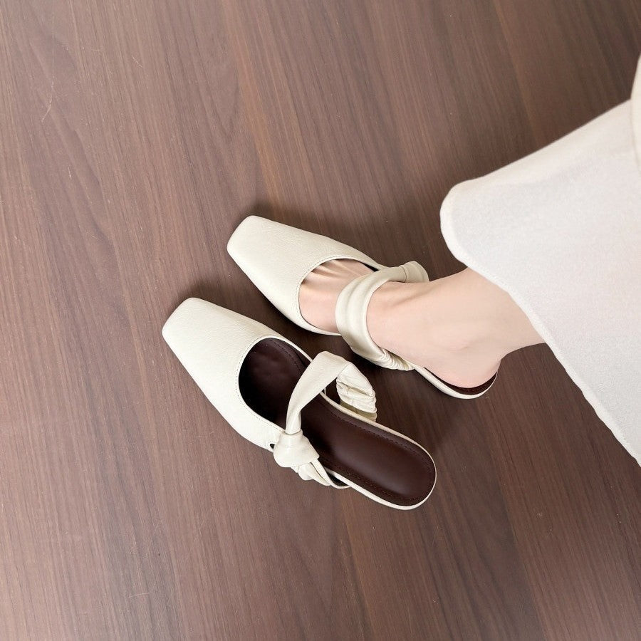 Damen elegante Sling-Pump mit modischem Schleifenakzent und komfortablem Blockabsatz R&B